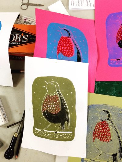 Robin print in many colours