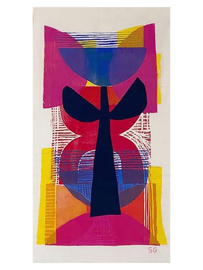 Hand printed Textile art work