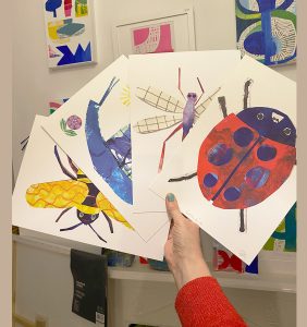 minibeast prints in hand