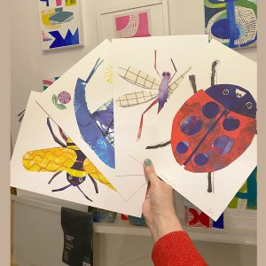 minibeast prints in hand