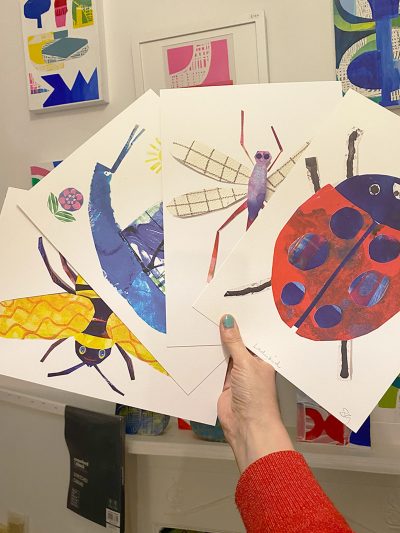 minibeast prints in hand