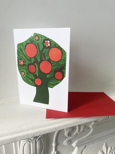 apple tree card and envelope
