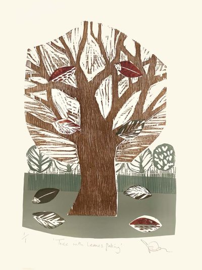 Tree with leaves falling main