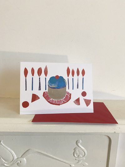 Birthday cake card and envelope