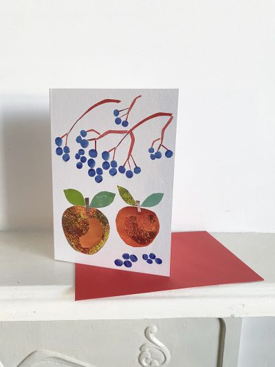 Elderberries and Apples card and envelope