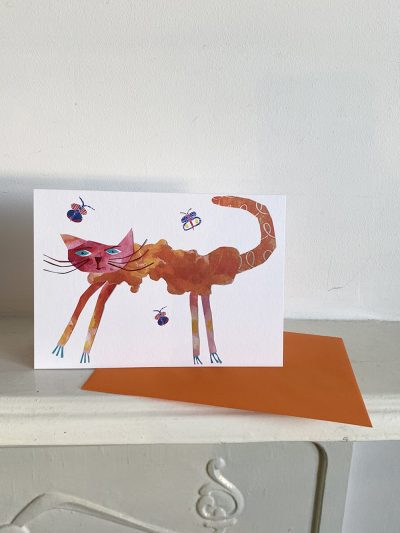 Mangy cat card and envelope