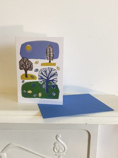 Three trees card and envelope