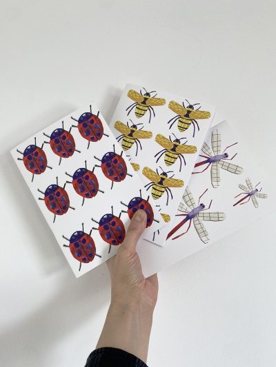 A5 minibeast notebooks in hand