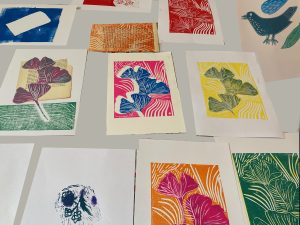 prints drying on sheet