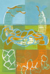 Disintegration - woodcut print