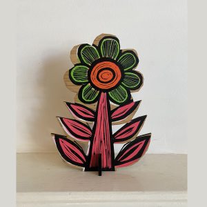 Orange flower 1 on shelf