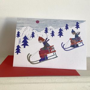 Set of 4 Tobogganers card