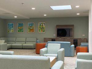 4 works displayed in social area of ward