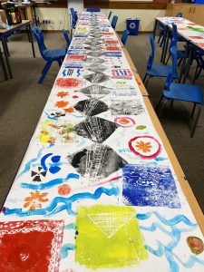 hand printed wall paper inspired by South America