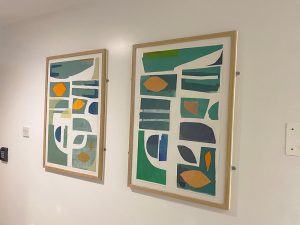 two works in corridor