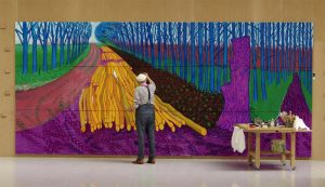 David Hockney painting 'Winter Timber'.