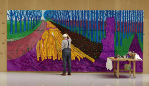David Hockney painting 'Winter Timber'.
