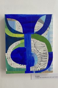 Fruitful collage onto box frame
