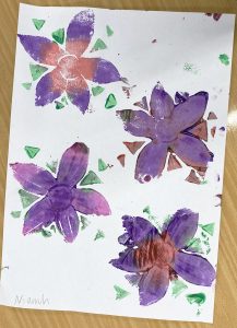floral stamp prints