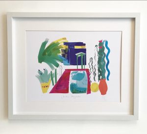 jardin majorelle in a frame